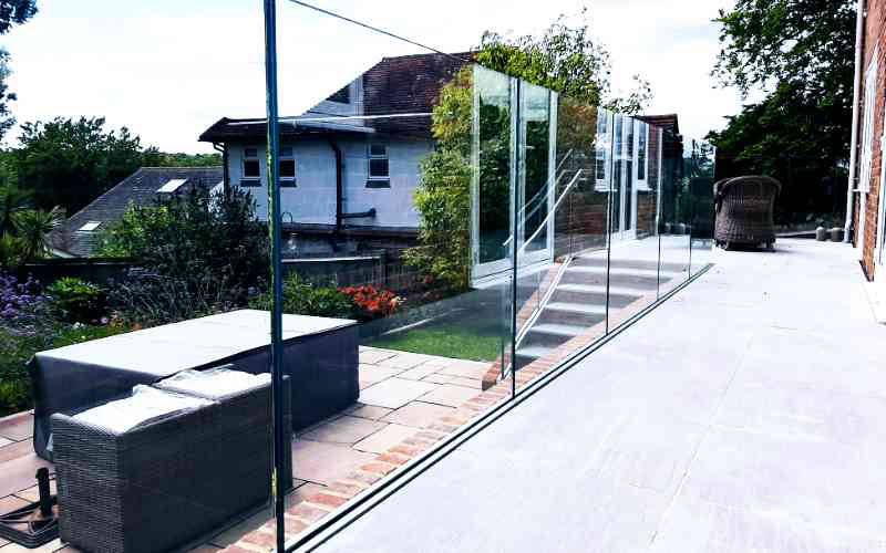 Toughened and laminated frameless glass balustrade