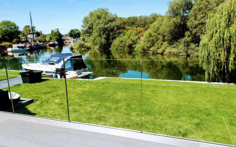 Toughened and laminated frameless glass balustrade