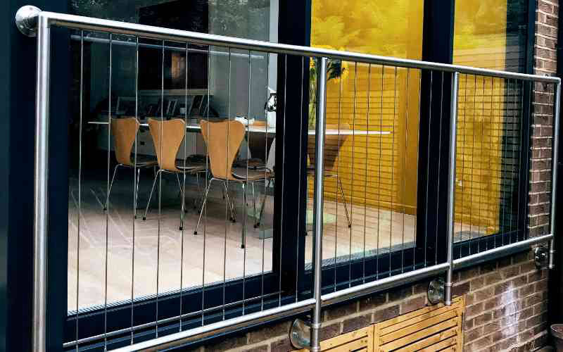 Stainless steel wire infill juliette balcony