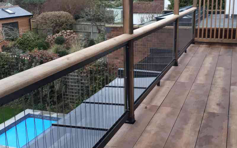 RAL 7016 powder coated balustrade system