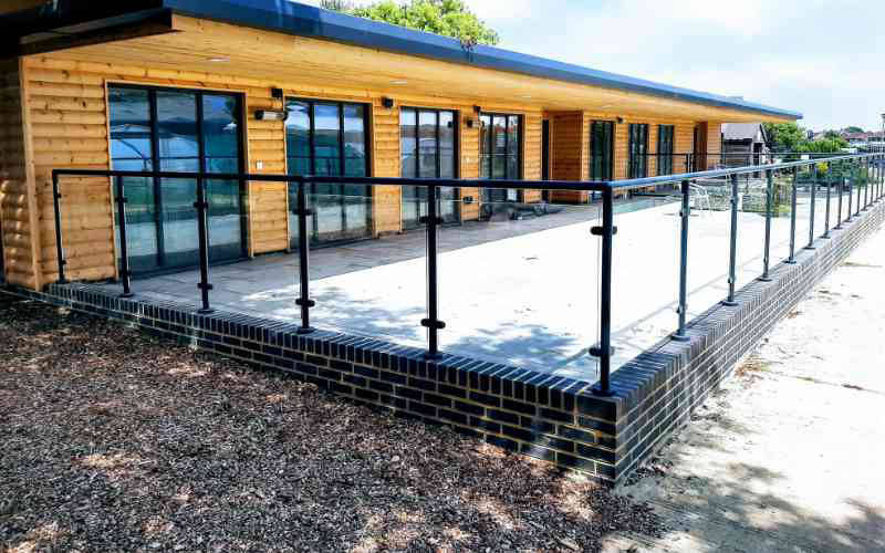 RAL 7016 powder coated balustrade system